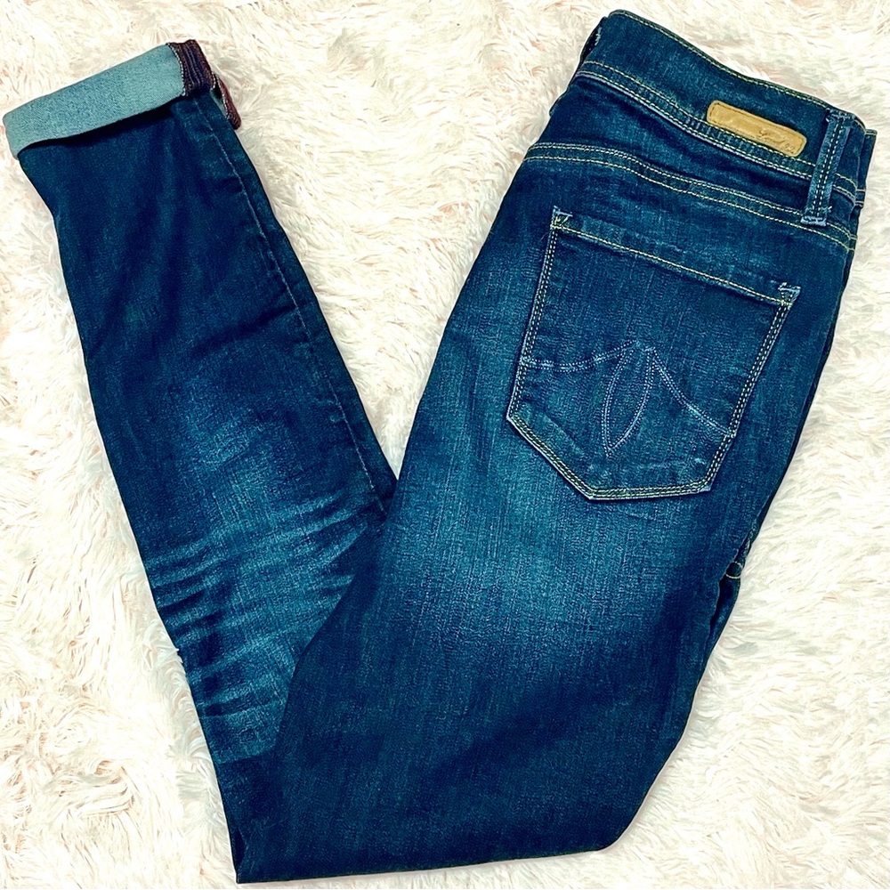 Anthropologie Level 99 Tanya Ultra High Rise Dark Skinny straight Jeans Size 30